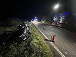 Schwerer Unfall gestern Abend auf der B4 (Foto: S.Dietzel)