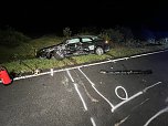 Schwerer Unfall gestern Abend auf der B4 (Foto: S.Dietzel)