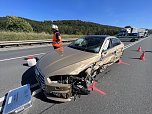 Personen und Sachschaden bei Unfall auf der B4 Ortsumgehung Sondershausen in Richtung Nordhausen (Foto: S. Dietzel)