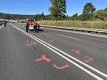 Personen und Sachschaden bei Unfall auf der B4 Ortsumgehung Sondershausen in Richtung Nordhausen (Foto: S. Dietzel)