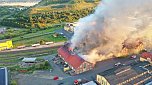 Feuer im Gelände der NDH Entsorgungsbetreibergesellschaft (Foto: S.Dietzel)