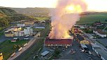 Feuer im Gelände der NDH Entsorgungsbetreibergesellschaft (Foto: S.Dietzel)