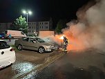 Pkw-Brand in Sollstedt (Foto: Feuerwehr Sollstedt/Silvio Dietzel )