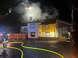 Dachstuhlbrand in Friedrichsthal (Foto: Feuerwehr/Silvio Dietzel)