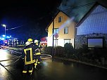 Dachstuhlbrand in Friedrichsthal (Foto: Feuerwehr/Silvio Dietzel)