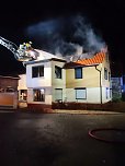 Dachstuhlbrand in Friedrichsthal (Foto: Feuerwehr/Silvio Dietzel)