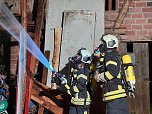 Scheunenbrand in Obermehler (Foto: Feuerwehr Obermehler/Silvio Dietzel)