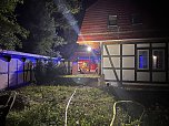 Scheunenbrand in Obermehler (Foto: Feuerwehr Obermehler/Silvio Dietzel)