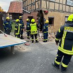 Unfall in Holzthaleben (Foto:  THW Sondershausen/S.Dietzel)