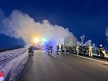 Lkw Brand auf der A38 (Foto: S. Dietzel)