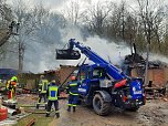 Brand und Löscharbeiten in Heldrungen (Foto: S. Dietzel)