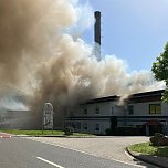 Spänelager steht in Flammen (Foto: Feuerwehr Heiligenstadt, Silvio Dietzel)