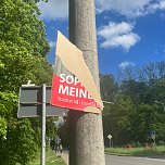 Zerstörte Plakate im Kommunalwahlkampf (Foto: SPD/LINKE/GRÜNE)