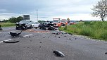 Schwerer Unfall auf der L1172 zwischen Bad Frankenhausen und Artern (Foto: Feuerwehr/Silvio Dietzel)