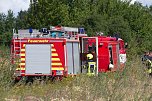 Ein ausgebrannter Wagen mit einer Leiche wurde heute bei Nordhausen gefunden (Foto: S.Dietzel)