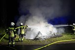 Strohballen brannten bei Mengelroda (Foto: Feuerwehr Heiligenstadt)