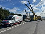 Verunglückter Bus an der A38 (Foto: S. Dietzel)