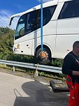 Verunglückter Bus an der A38 (Foto: S. Dietzel)