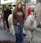 Unterwegs mit den Unstrut Lamas aus Herbsleben (Foto: Eva Maria Wiegand)