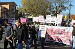 Protestdemo gegen die schlechten Bedingungen an der Regelschule in Niedrsachswerfen (Foto: oas)