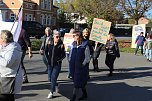 Protestdemo gegen die schlechten Bedingungen an der Regelschule in Niedrsachswerfen (Foto: oas)