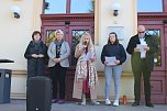 Protestdemo gegen die schlechten Bedingungen an der Regelschule in Niedrsachswerfen (Foto: oas)