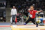 Sportlerinnen und Sportler begeisterten beim Indoor-Kugelsto&szlig;en, in der Wiedigsburghalle in Nordhausen, das Publikum (Foto: Eva Maria Wiegand)