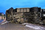 Sattelschlepper auf der A38 umgekippt (Foto: S.Dietzel)