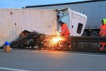 Sattelschlepper auf der A38 umgekippt (Foto: S.Dietzel)