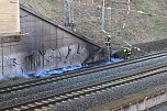 Feuer am Bahndamm bei Wollersleben und Wolkramshausen (Foto: S. Dietzel)