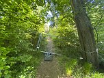 Gesperrter Wanderweg hinter den Wartt&uuml;rmchen in Nordhausen.  (Foto: vgf)