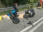 Bikerunfall auf der B85 (Foto: Feuerwehr Kelbra)