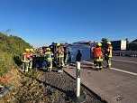 Schwerer Unfall auf der A38 (Foto: S. Dietzel)