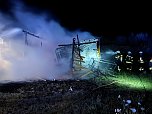 Laubenbrand in Allmenhausen (Foto: Feuerwehr Ebeleben/Silvio Dietzel)