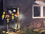 Laubenbrand in Allmenhausen (Foto: Feuerwehr Ebeleben/Silvio Dietzel)