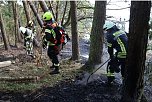 Feuerwehrleute an der Brandstelle (Foto: Feuerwehr Heiligenstadt )
