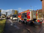 Busunfall in der Freiherr-von-Stein Stra&szlig;e in Nordhausen (Foto: S. Dietzel)