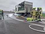 Brennender Lkw auf der A38 (Foto: S. Dietzel)