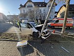 Zu einem folgenschweren Unfall kam es am Mittwoch in Sondershausen. (Foto: Silvio Dietzel)