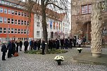 Gedenken zum 81. Jahrestag der Bombardierung Nordhausens auf dem Rathausplatz (Foto: agl)