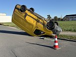 Ein spektakul&auml;rer Unfall ereignete sich heute Nachmittag in Nordhausen.  (Foto: Silvio Dietzel)