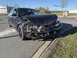 Ein spektakul&auml;rer Unfall ereignete sich heute Nachmittag in Nordhausen.  (Foto: Silvio Dietzel)