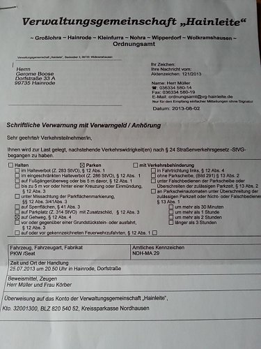 Brief im Amt (Foto: privat)