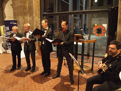 F&uuml;r musikalische Abwechslung sorgte das Nordh&auml;user M&auml;nnerquartett (Foto: Regina Englert)