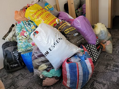 Spendensammlung der Nordh&auml;user Gemeinde f&uuml;r syrische Jesiden auf der Flucht (Foto: privat)