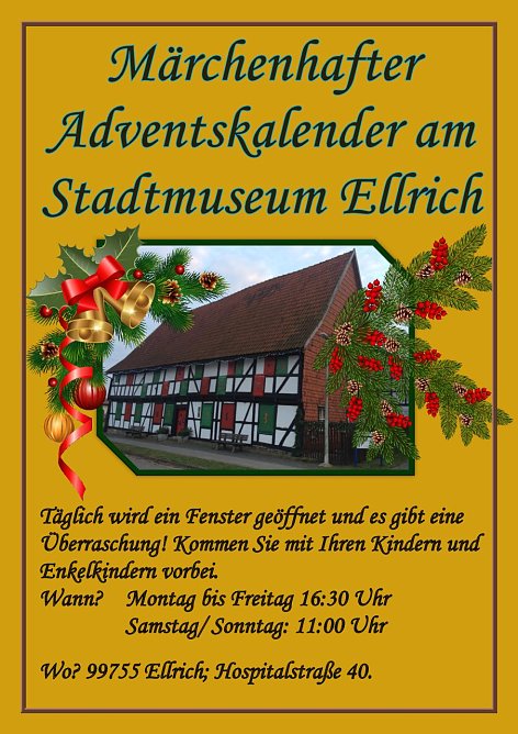 Adventskalenderaktion am Ellricher Stadtmuseum (Foto: Stadtmuseum Ellrich)