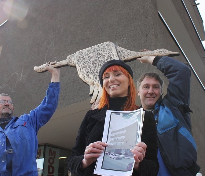 An der Fassade (Foto: privat) An der Fassade (Foto: privat)