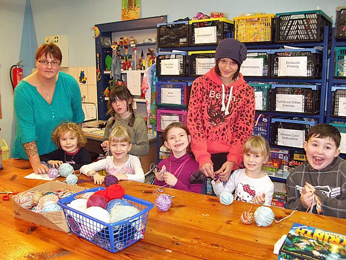 Fingerstricken im Domizil war der Renner! (Foto: Domizil Bad Frankenhausen)