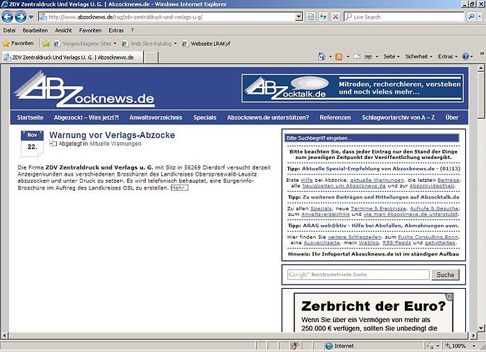 Warnung vor Abzocke (Foto: Landratsamt Kyffh&auml;userkreis)