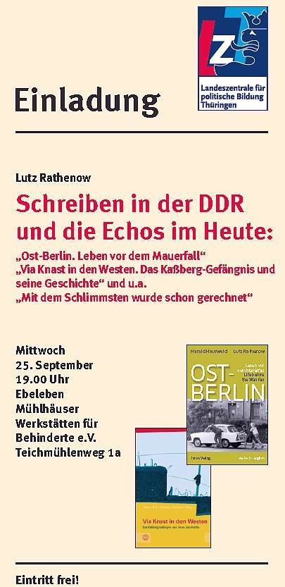 Vorschau Werkstattlesung (Foto: Stadt Ebeleben) Vorschau Werkstattlesung (Foto: Stadt Ebeleben)